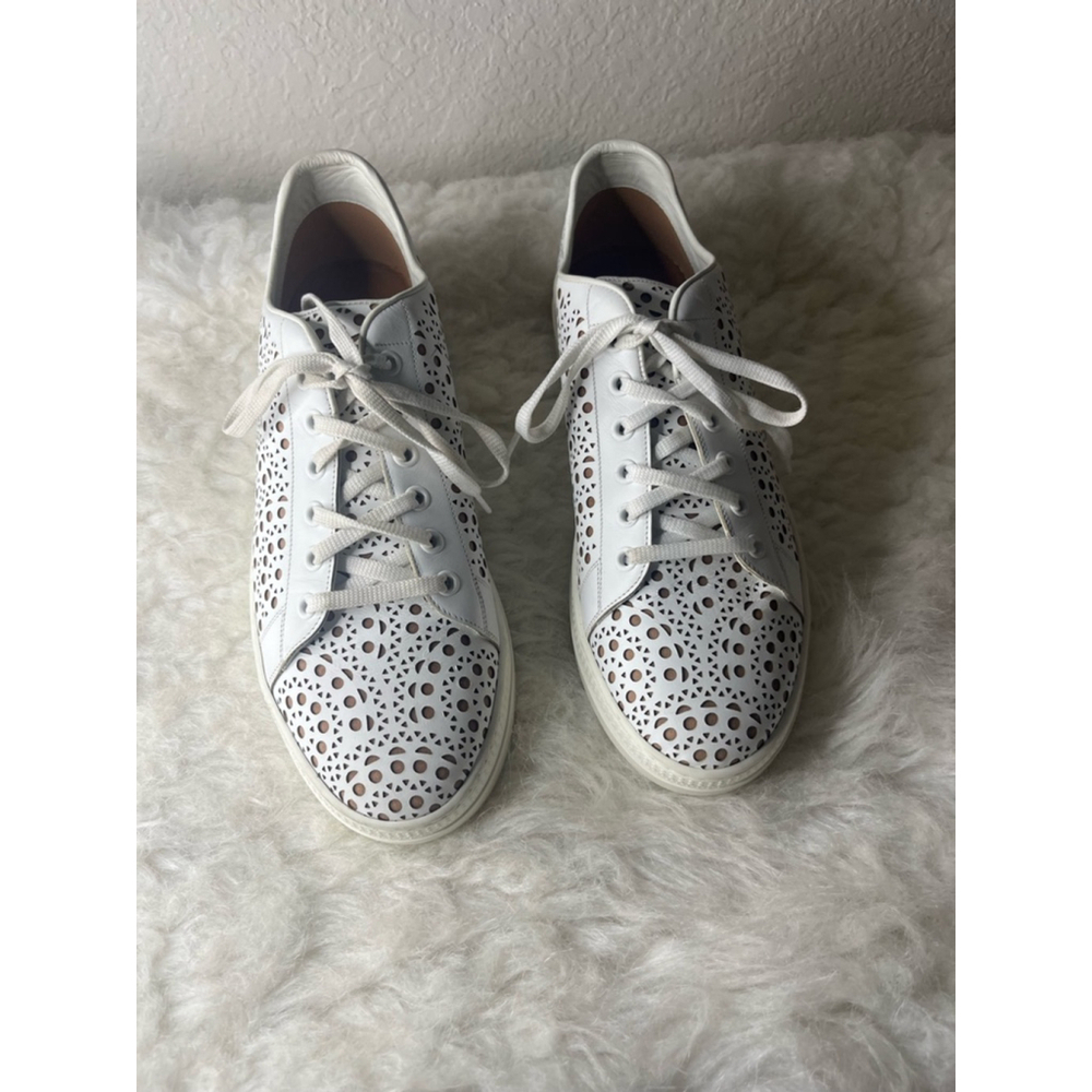 Alaia Leather Lasecut Accents Sneakers Women Size 40/US 9.5